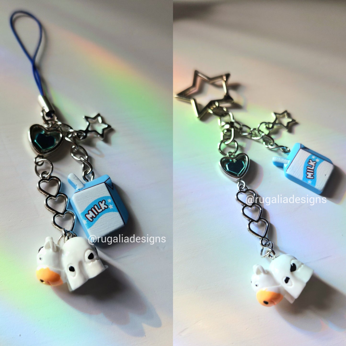 BEADED CHARMS | BLUE COW